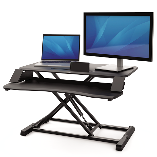 Fellowes Corsivo Sit-Stand Workstation__Corsivo-8091001 L-up-Laptop.png